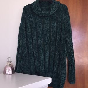 hunter green turtleneck sweater